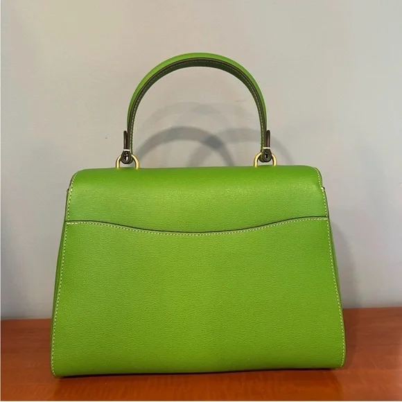 NEW! Kate Spade Katy Medium Vibrant Green Top Handle Bag - Picture 3 of 9